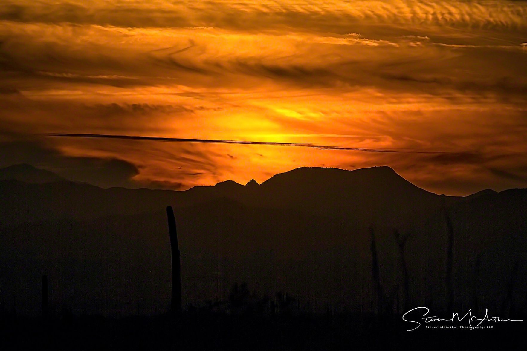 Sunset in Tucson Mountain Park
